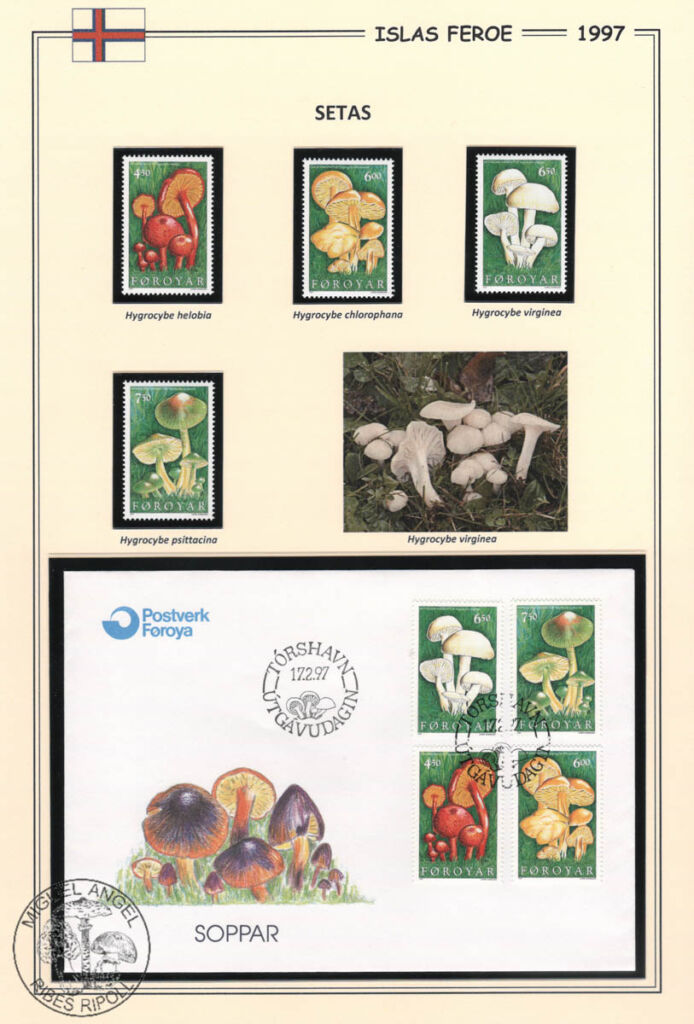 Islas Feroe 1997 Hygrocybe virginea